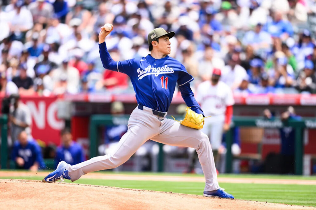 Dodgers pitcher Roki Sasaki produces career outing vs Angels
