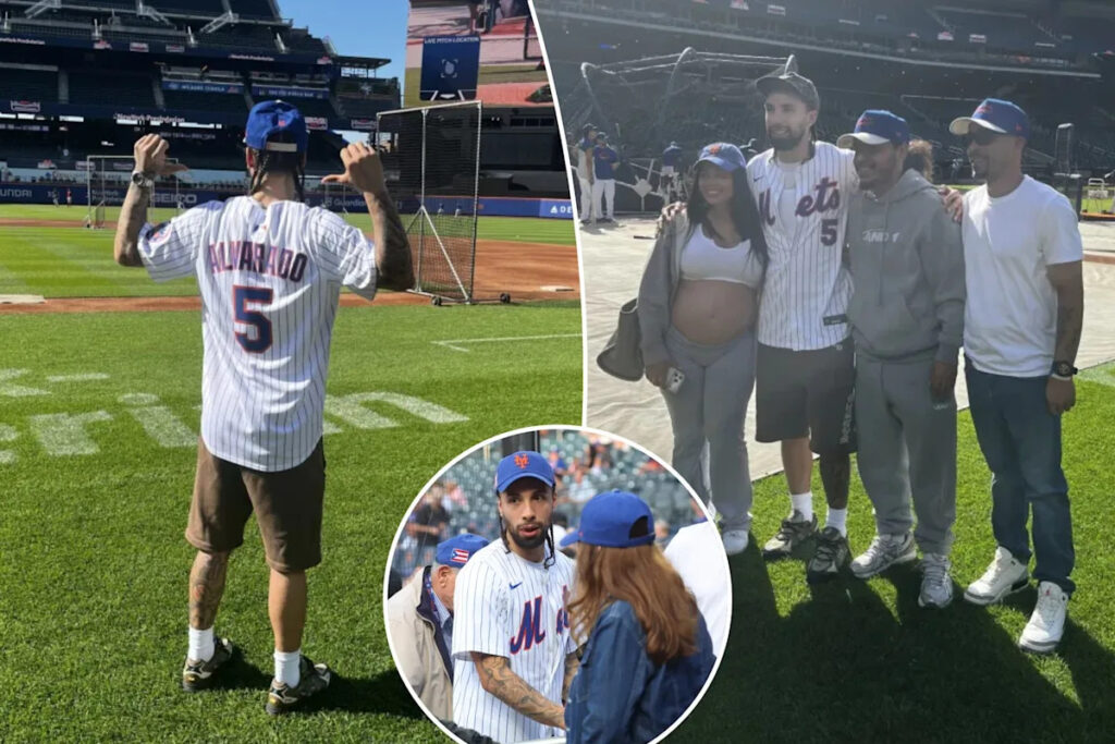 Jose Alvarado takes in Mets game as Knicks prepare for NBA Finals
