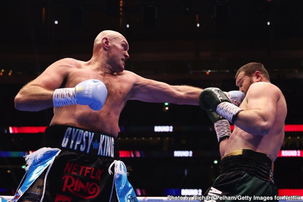 Tyson Fury says Dubois and Wardley are below his level