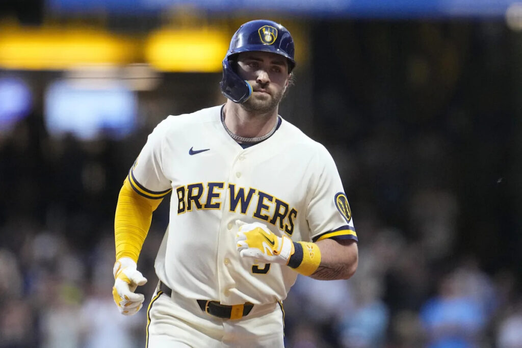 Brewers’ offense supplies rare power to support another Harrison gem in Crew win