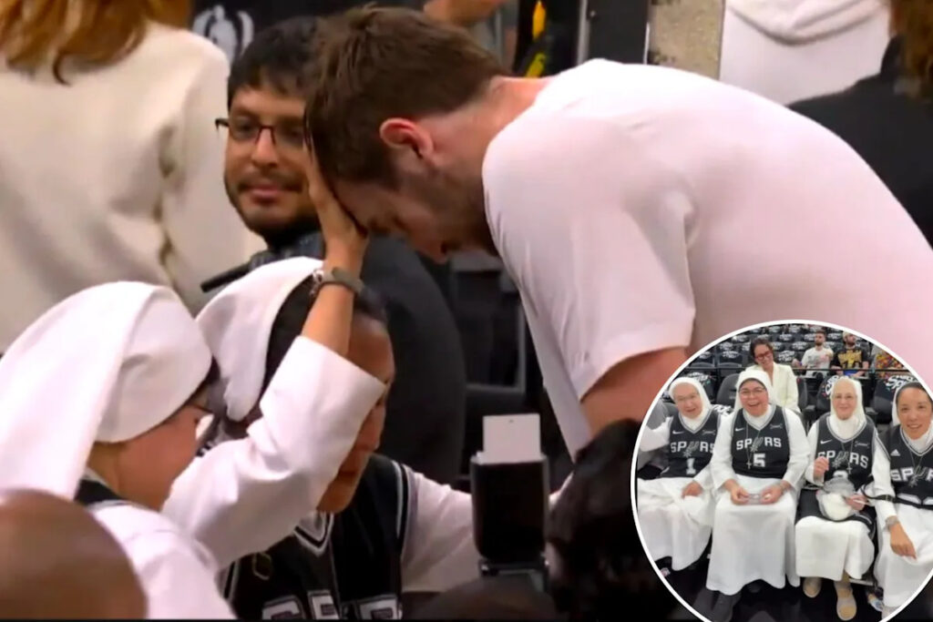 Salesian Sisters bless Spurs’ Luke Kornet ahead of Game 4 win against Thunder