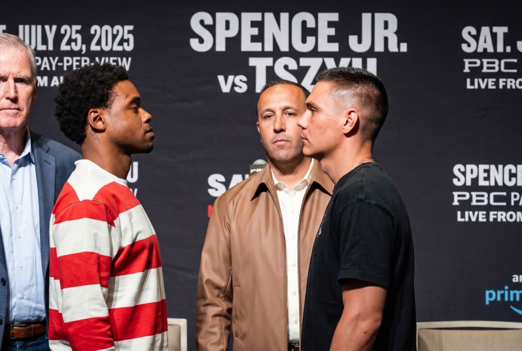 Errol Spence vs. Tim Tszyu Presser Gets Heated