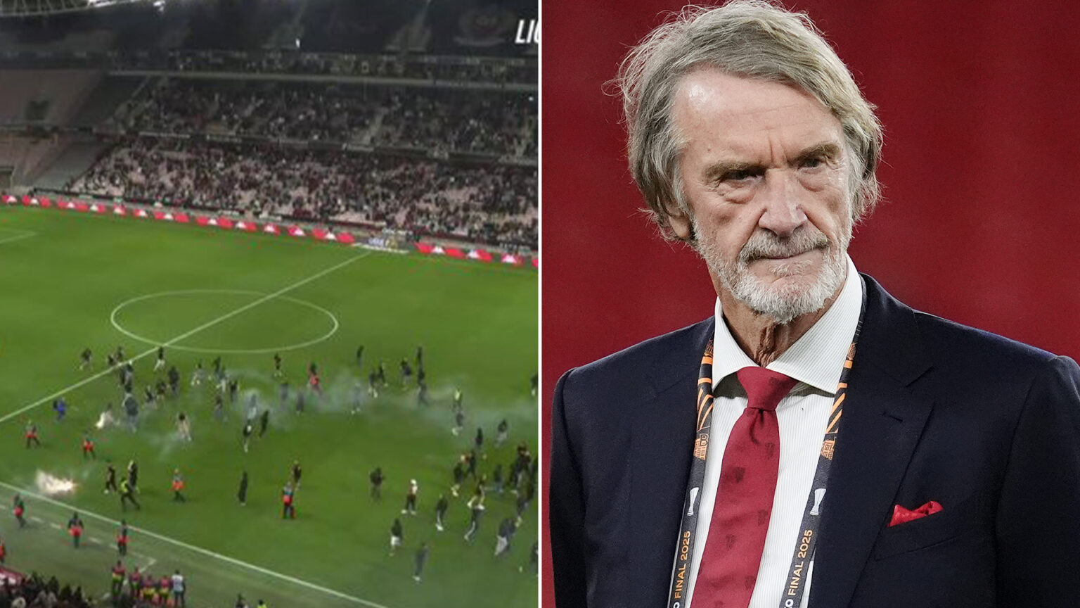 Sir Jim Ratcliffe’s Nice forced into relegation play-off as fuming fans storm pitch and fight with police