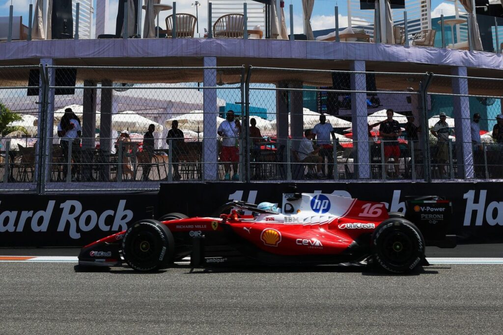 Leclerc pips Verstappen to top practice, as reliability issues hit Antonelli