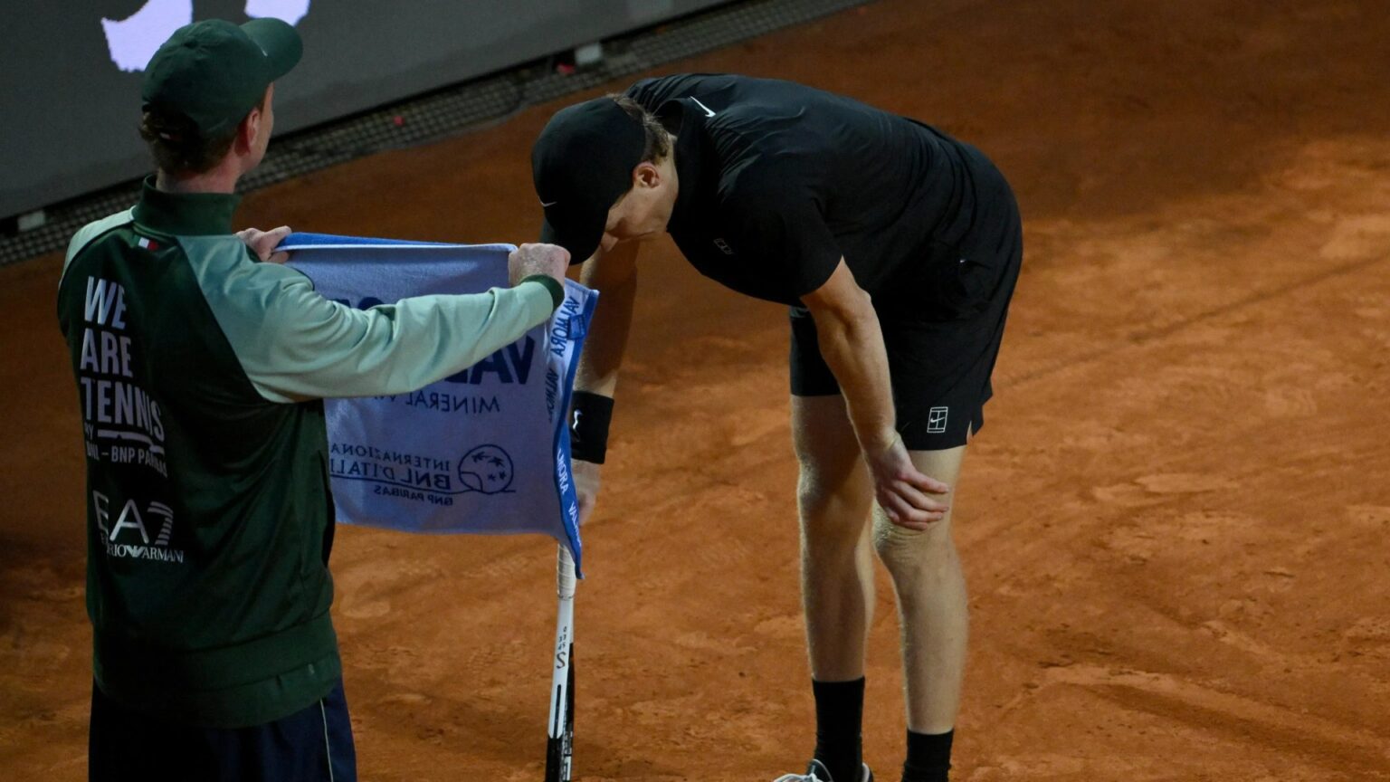 Jannik Sinner VOMITS on court before fiery Daniil Medvedev medical row and rain halts Italian Open semi