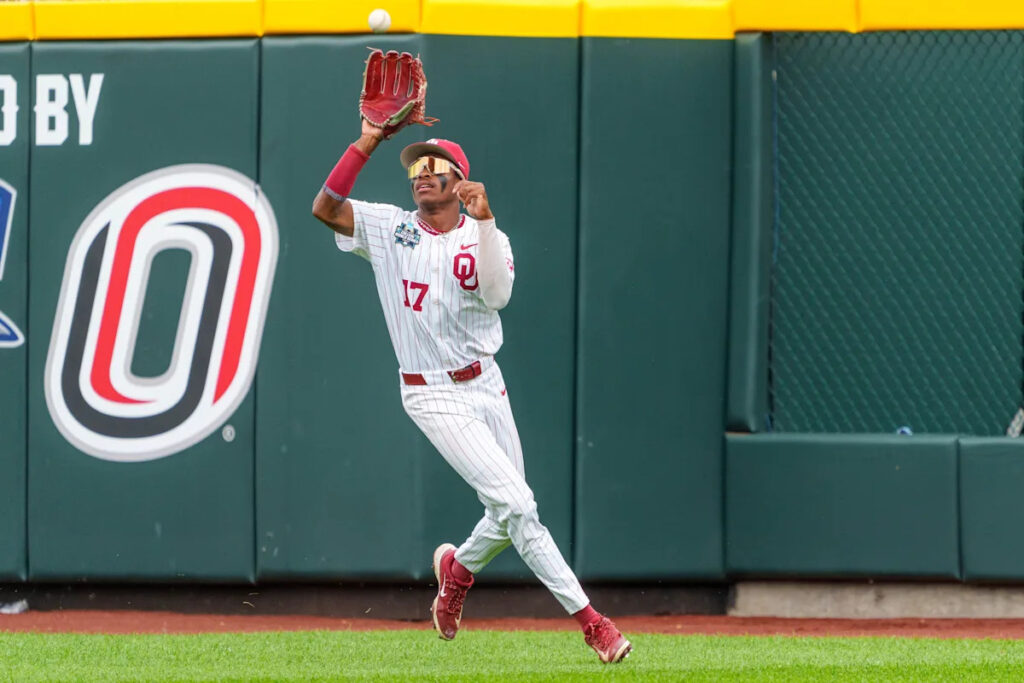 Oklahoma’s Dasan Harris saves College World Series run with laser to third