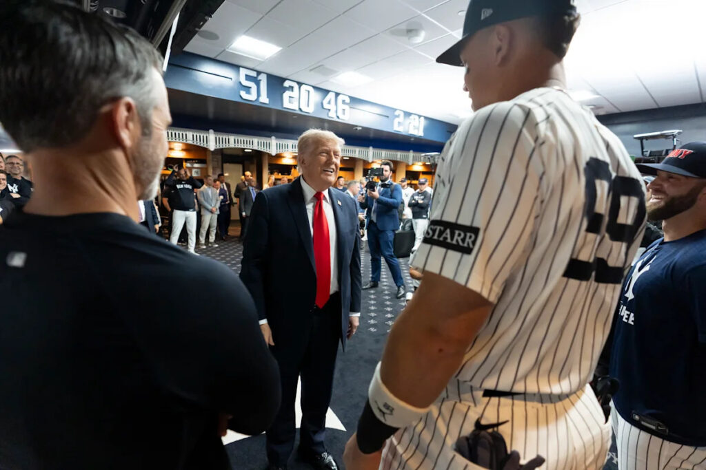 President Trump sides with MLB owners in CBA fight with union: ‘If you don’t have a salary cap you don’t have a sport’