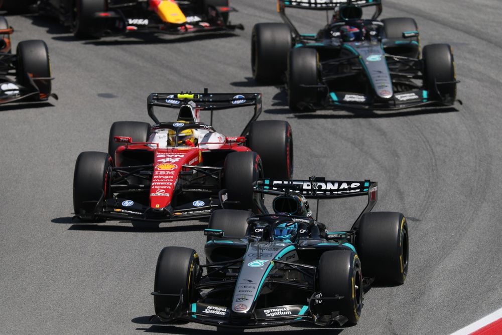 Andrea Kimi Antonelli, Mercedes, Lewis Hamilton, Ferrari, George Russell, Mercedes