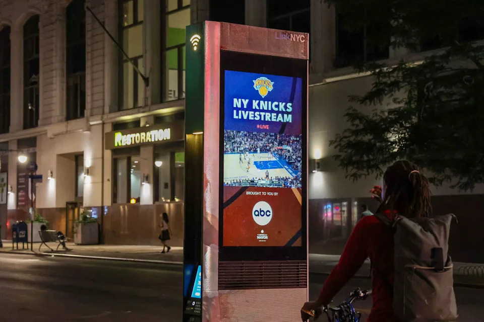 LinkNYC kiosks will show the NBA Finals' game 5 between the New York Knicks and San Antonio Spurs on June 13, 2026. The Knicks lead 3-1 in the series, and New Yorkers will have no shortage of ways to watch their hometown team win a title.