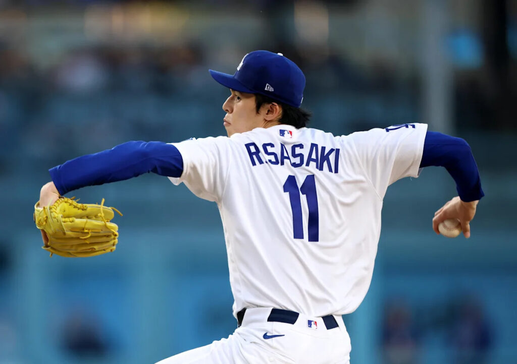 Roki Sasaki attempts to emulate earlier success against the Angels