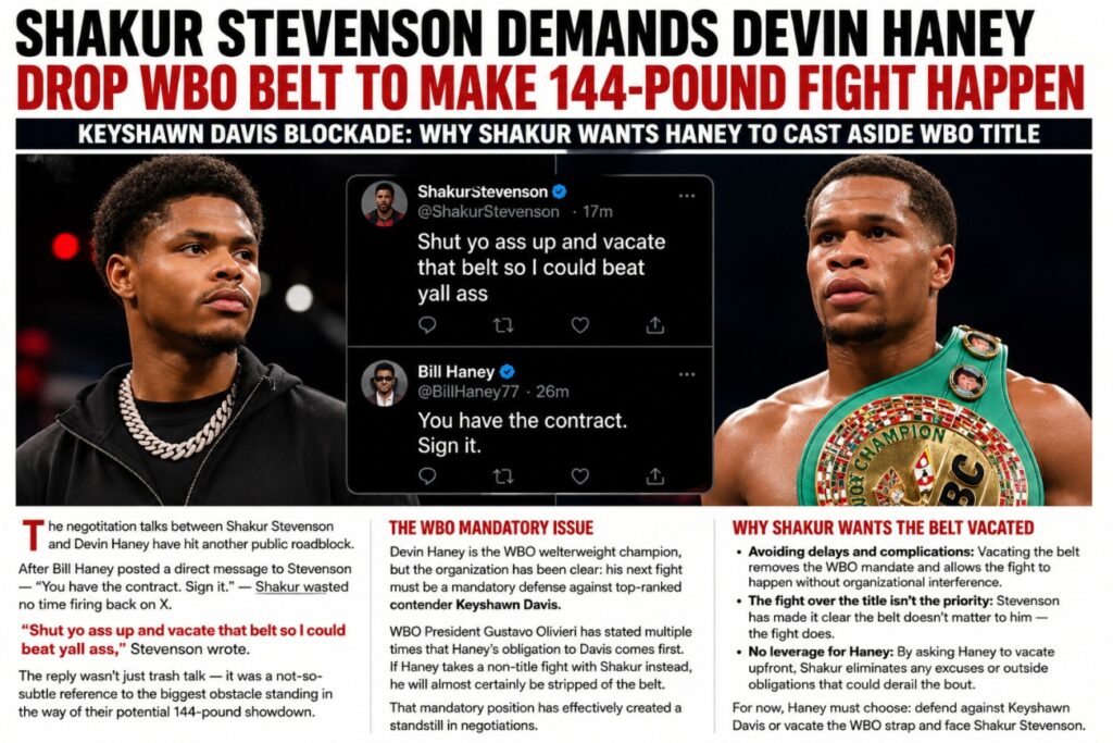 Shakur To Bill Haney: Tell Devin To Vacate The Belt So I Can Beat His Ass Shakur To Bill Haney: Tell Devin To Vacate The Belt So I Can Beat His Ass