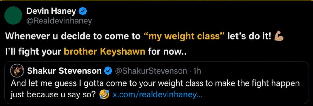 Devin Haney Tells Shakur Stevenson To Move Up, Says He’ll Fight Keyshawn Davis Instead