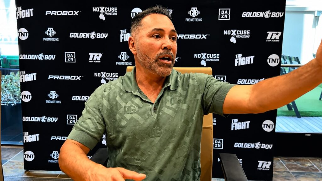 Oscar De La Hoya says he’s ready to work with Dana White to make Ryan Garcia vs. Conor Benn happen Oscar De La Hoya says he’s ready to work with Dana White to make Ryan Garcia vs. Conor Benn happen