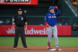 30-31 – Pederson powers Rangers to fifth win in a row in St. Louis