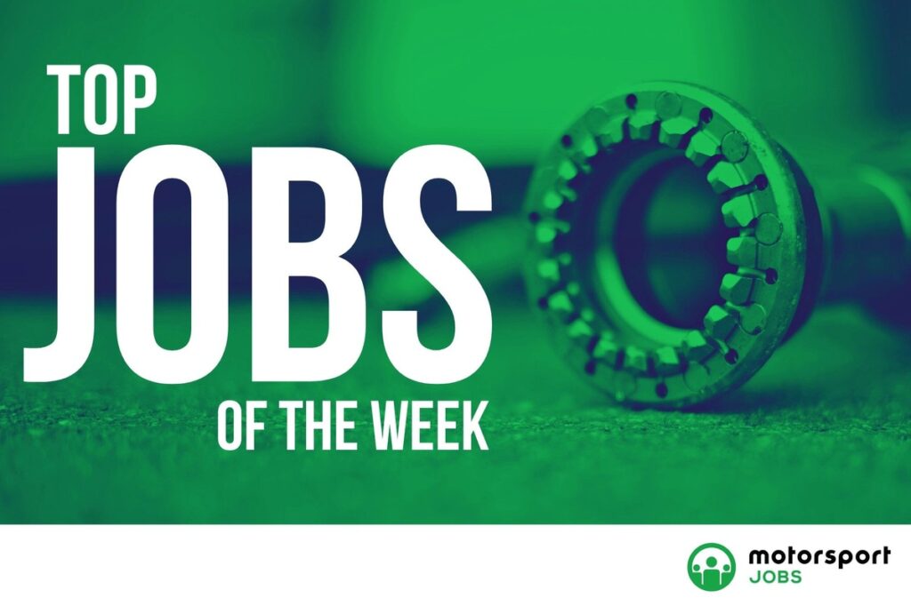Top five roles on Motorsport Jobs this week Top five roles on Motorsport Jobs this week
