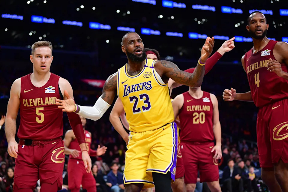 Los Angeles Lakers forward LeBron James (23) reacts during the first half at Crypto.com Arena on Dec. 31, 2024.
