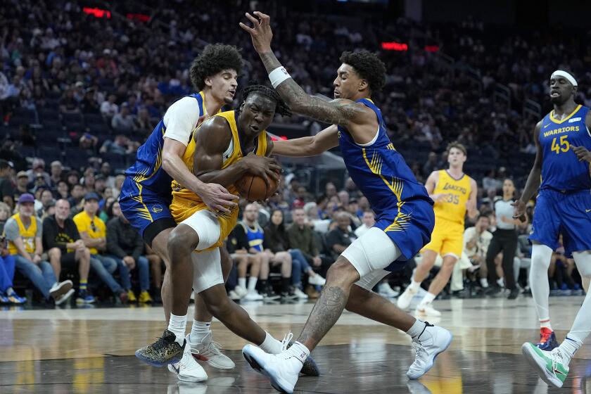 Lakers’ Adou Thiero hoping to learn and lead with Cameron Carr this summer Lakers’ Adou Thiero hoping to learn and lead with Cameron Carr this summer