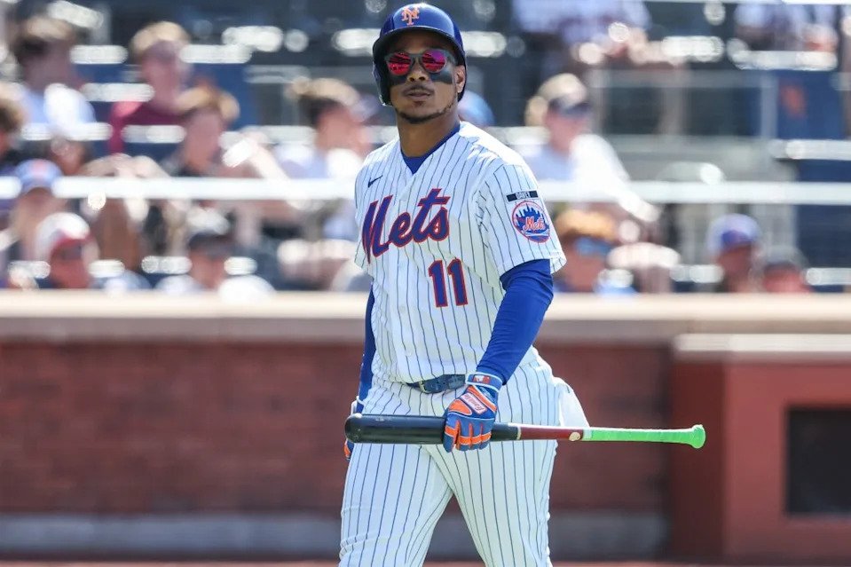 Jorge Polanco reacts during the Mets’ July 12 game. IMAGN IMAGES via Reuters Connect