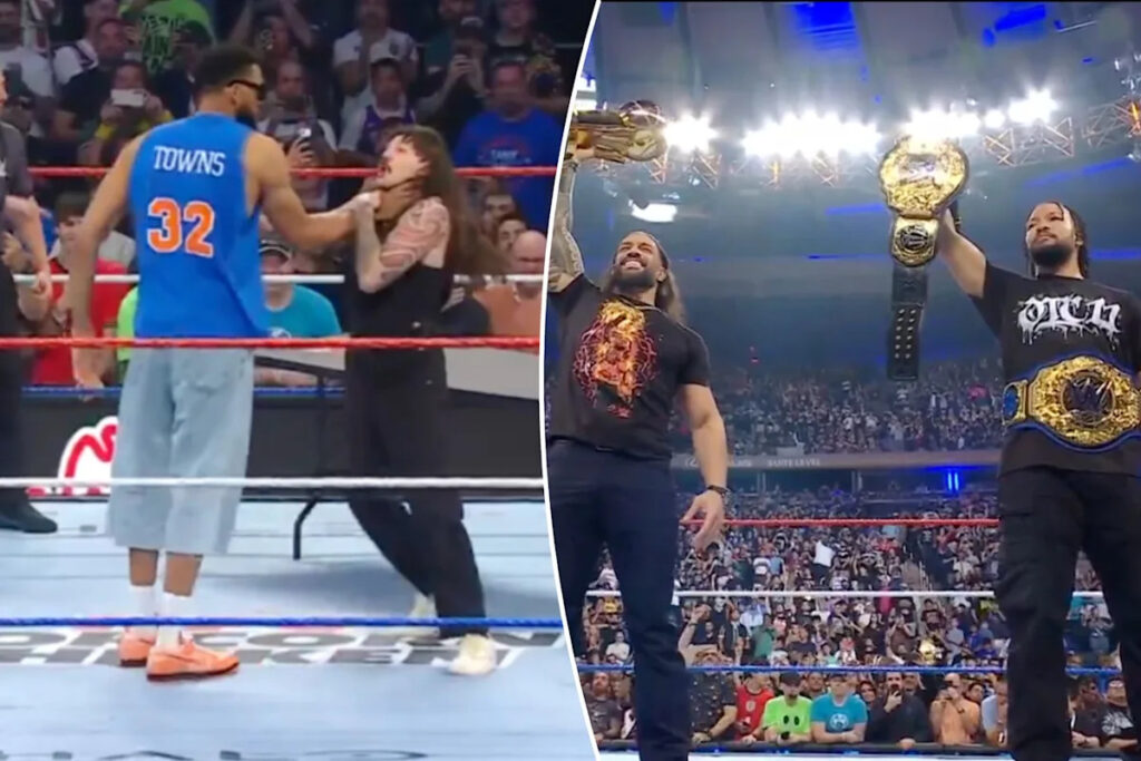 Knicks’ Jalen Brunson, Karl-Anthony Towns make electric WWE appearances at MSG Knicks’ Jalen Brunson, Karl-Anthony Towns make electric WWE appearances at MSG