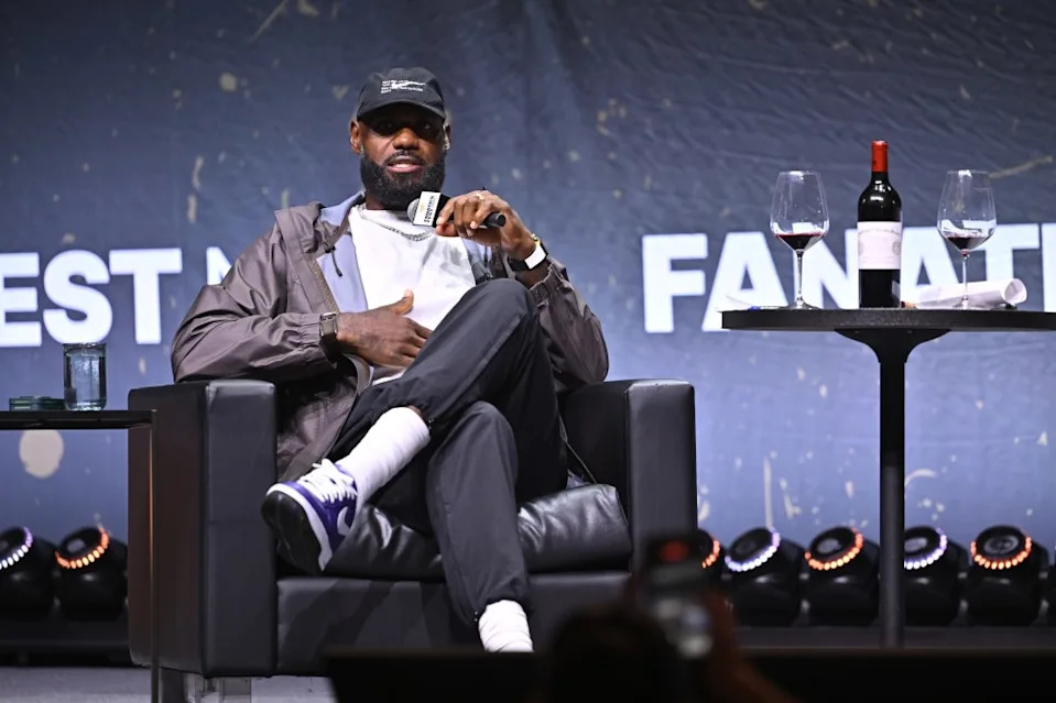 LeBron James made his first public appearance at Fanatics Fest since informing the Lakers he would not return for the upcoming season. Getty Images for Fanatics