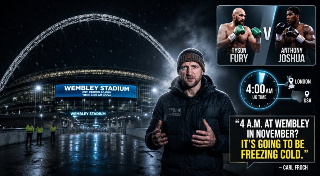 Carl Froch: Joshua-Fury At 4 A.M. In November? ‘It’s Going To Be Freezing Cold’ Carl Froch: Joshua-Fury At 4 A.M. In November? ‘It’s Going To Be Freezing Cold’