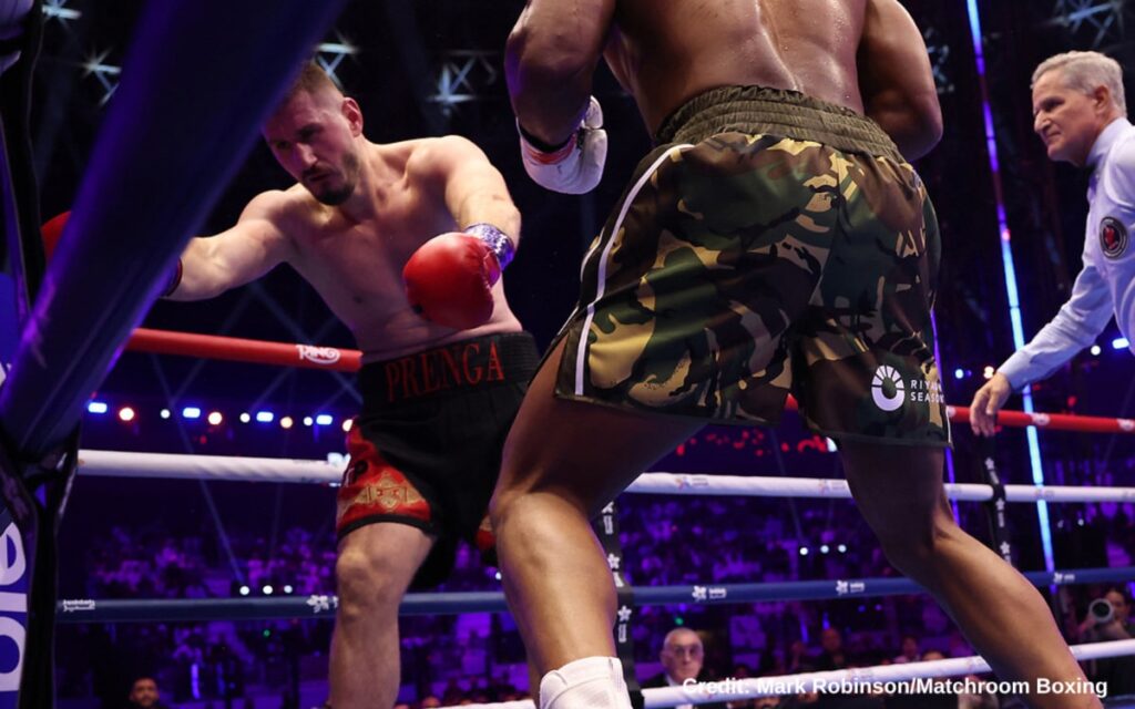 Anthony Joshua Survives Two Knockdowns To Stop Kristian Prenga Anthony Joshua Survives Two Knockdowns To Stop Kristian Prenga