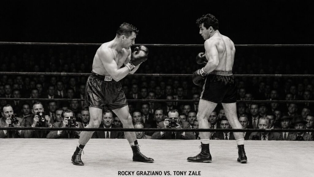 Tony Zale Regains Title with KO of Rocky Graziano Tony Zale Regains Title with KO of Rocky Graziano