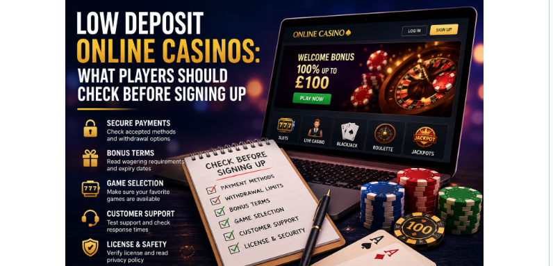 Low Deposit Online Casinos: What Players Should Check Before Signing Up
