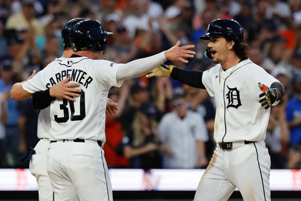 James Outman and Dillon Dingler play hero in late-inning win James Outman and Dillon Dingler play hero in late-inning win
