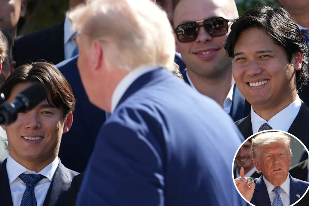 President Trump makes Shohei Ohtani, Yoshinobu Yamamoto joke on Dodgers’ White House visit