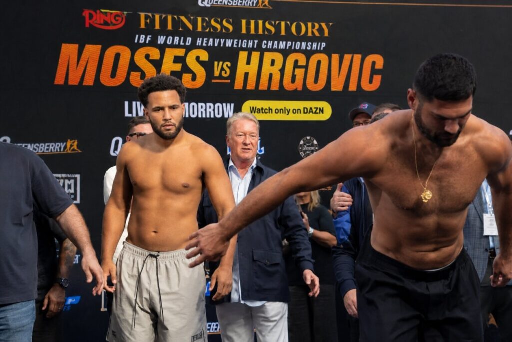 Moses Itauma Shoves Hrgovic Off Weigh In Stage Moses Itauma Shoves Hrgovic Off Weigh In Stage
