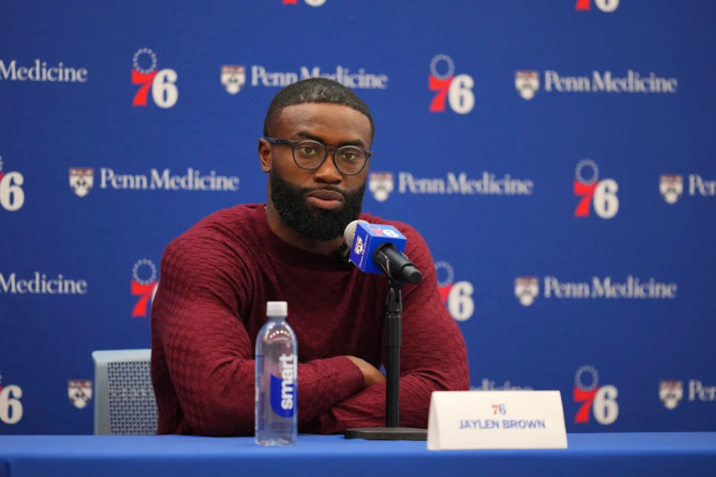 Jaylen Brown stresses that winning is his agenda with 76ers as questions about Jayson Tatum, Celtics follow him to Philly Jaylen Brown stresses that winning is his agenda with 76ers as questions about Jayson Tatum, Celtics follow him to Philly