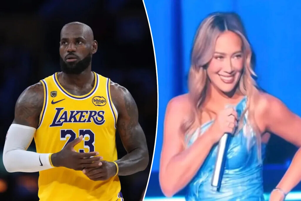 76ers star LeBron James catches a stray from Hilary Duff