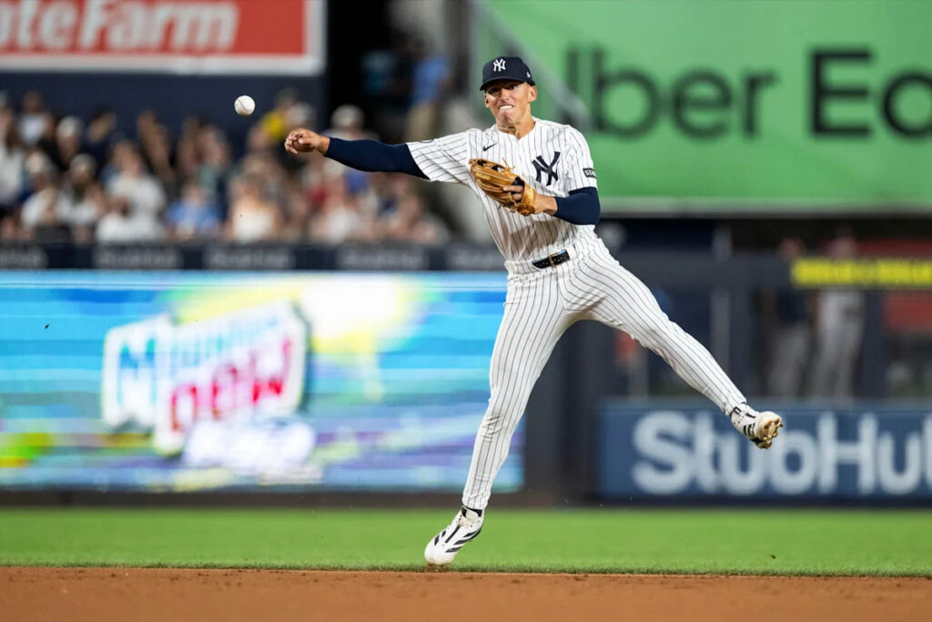 Yankees pull George Lombard Jr. from game with possible knee injury Yankees pull George Lombard Jr. from game with possible knee injury