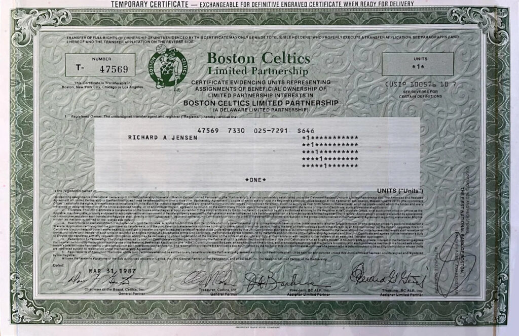 History Month: When anyone could own a piece of the Celtics History Month: When anyone could own a piece of the Celtics