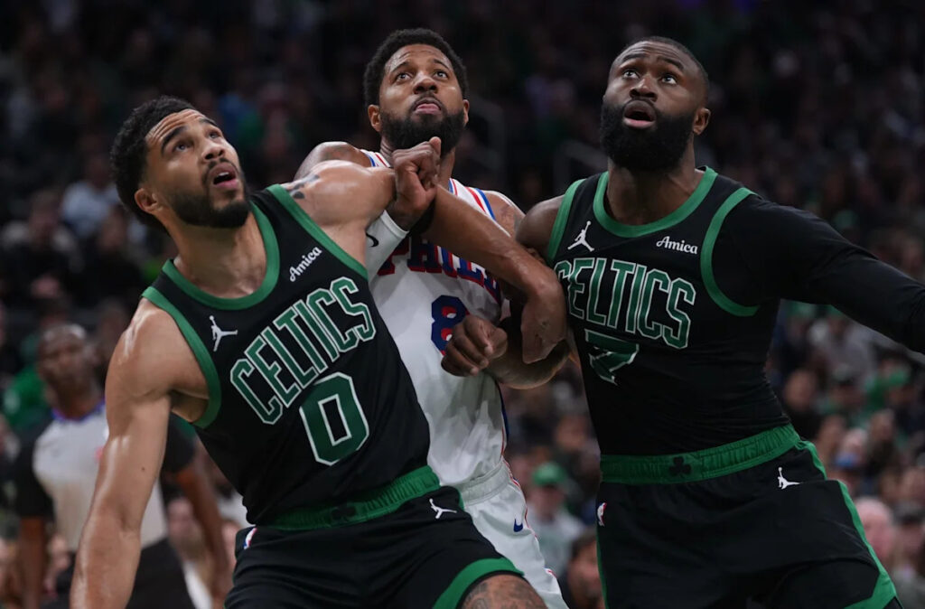 Jaylen Brown dishes on relationship with Jayson Tatum in Sixers introduction