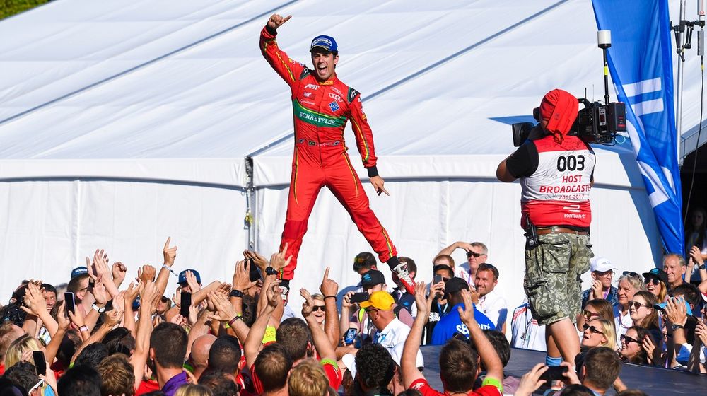 Di Grassi celebrated his against-the-odds Formula E title