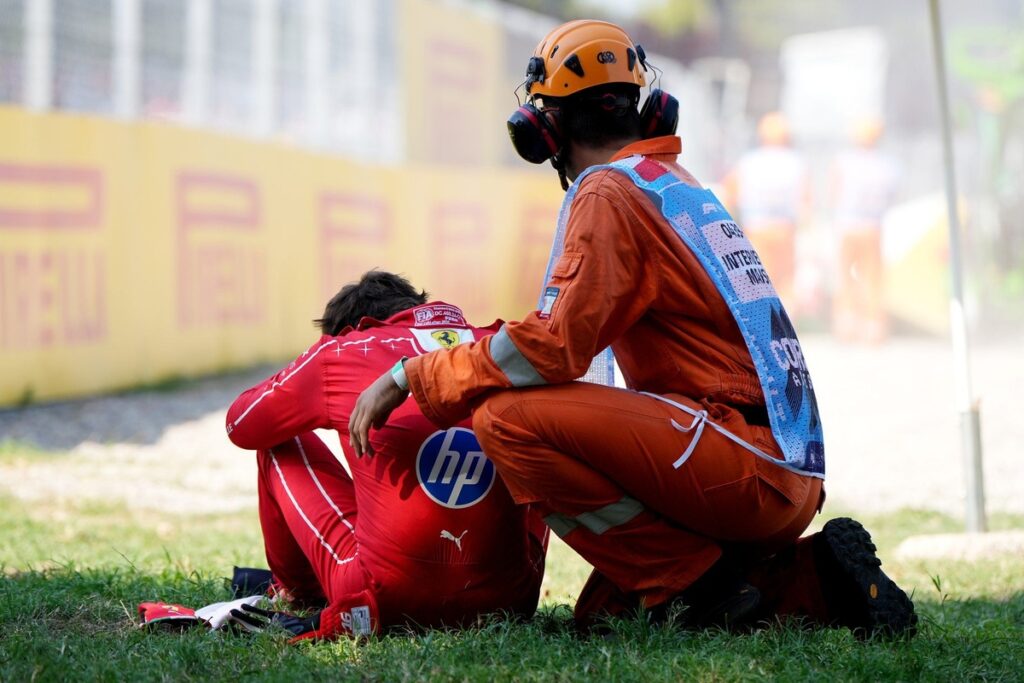 Leclerc needs further health checks after heavy Italian GP crash