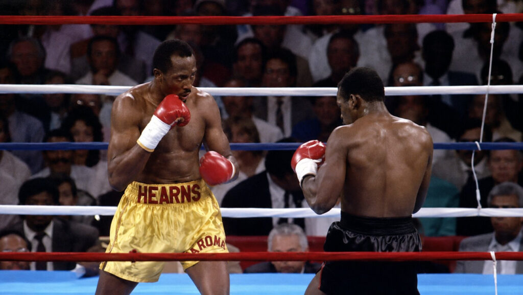 Thomas Hearns Pays for Hunting the Knockout Against Barkley Thomas Hearns Pays for Hunting the Knockout Against Barkley