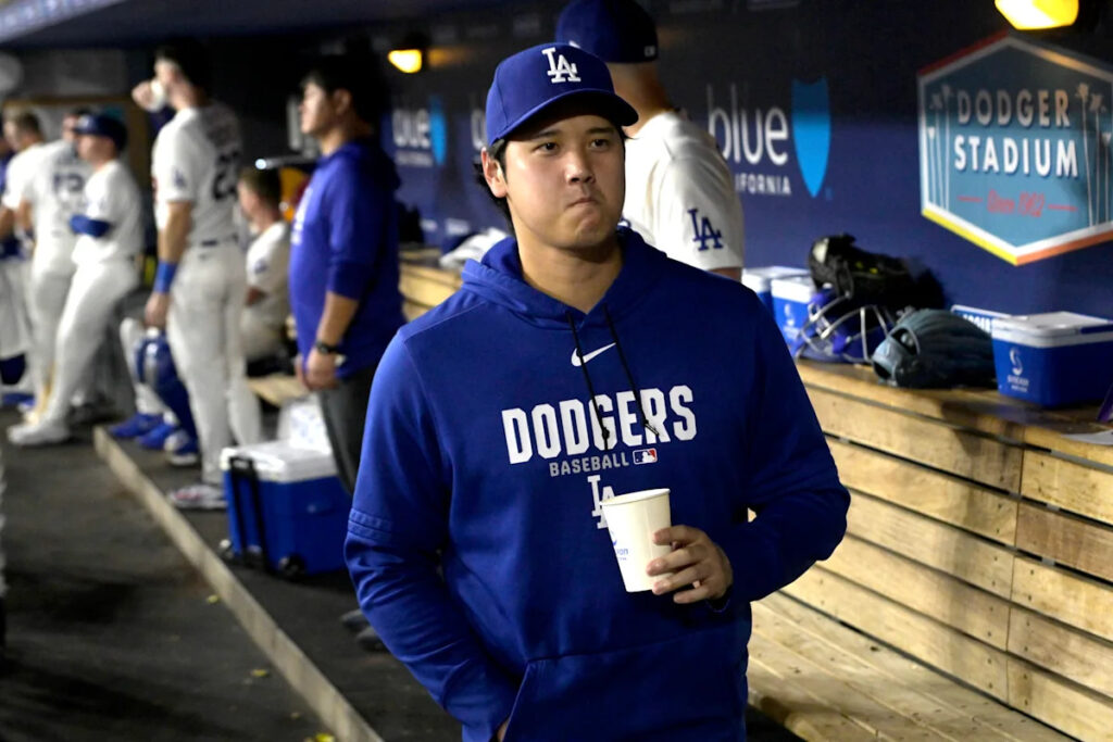 Shohei Ohtani out of Dodgers lineup for third straight game as possible IL stint looms