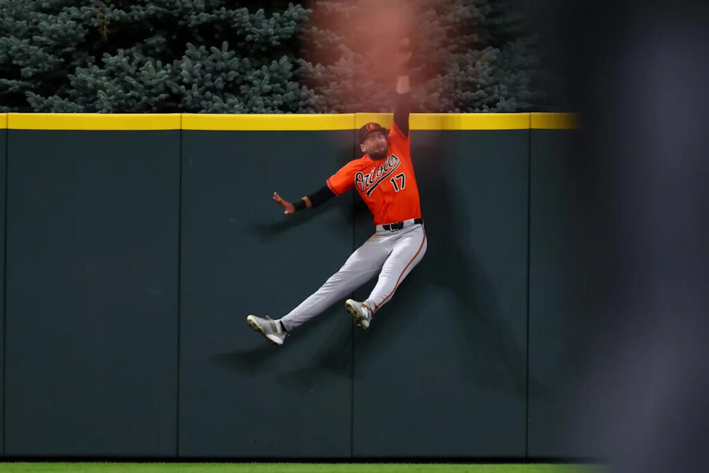 Cowser’s home run robbery seals rain-delayed win in Colorado, 2-1 Cowser’s home run robbery seals rain-delayed win in Colorado, 2-1