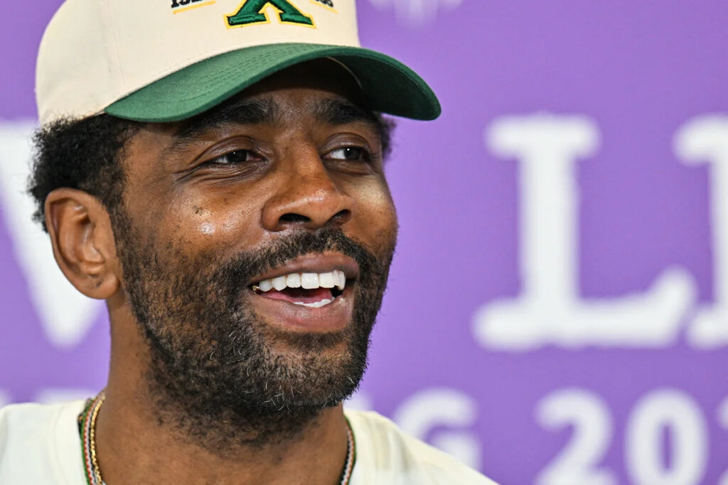 Kyrie Irving offers to to pay Azeez Al-Shaair’s fine for unauthorized message on eye black Kyrie Irving offers to to pay Azeez Al-Shaair’s fine for unauthorized message on eye black